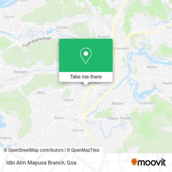 Idbi Atm Mapusa Branch map