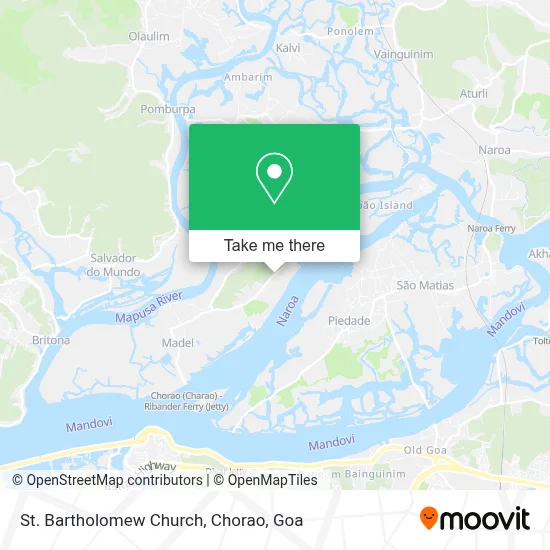 St. Bartholomew Church, Chorao map