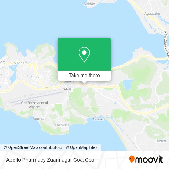 Apollo Pharmacy Zuarinagar Goa map
