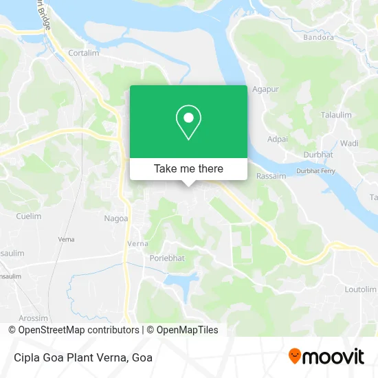 Cipla Goa Plant Verna map