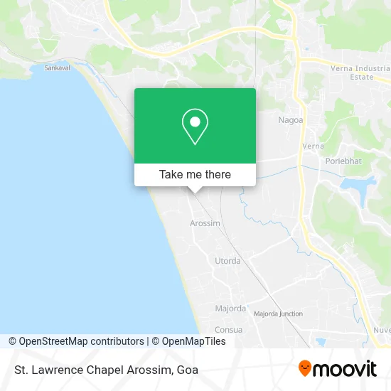 St. Lawrence Chapel Arossim map