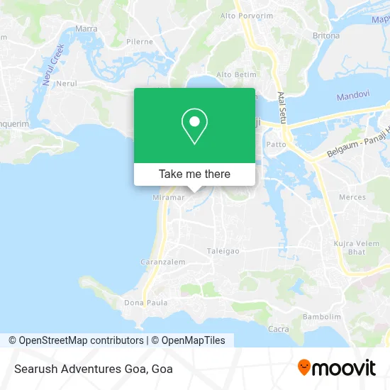 Searush Adventures Goa map