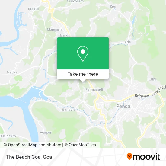 The Beach Goa map