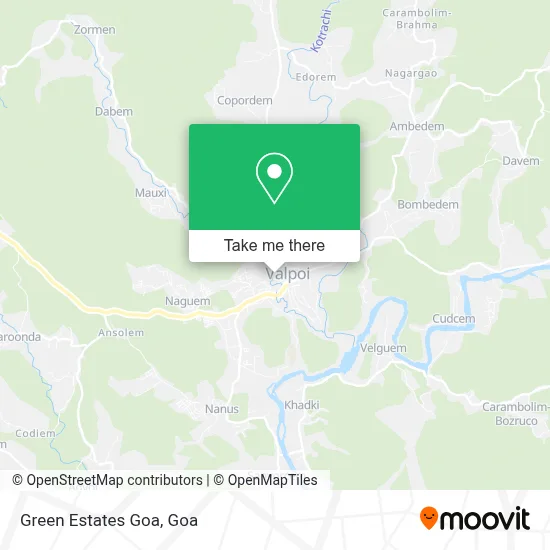 Green Estates Goa map