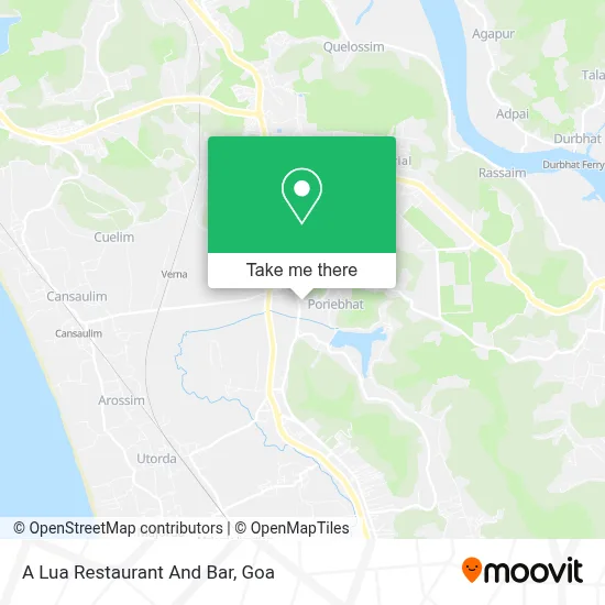 A Lua Restaurant And Bar map