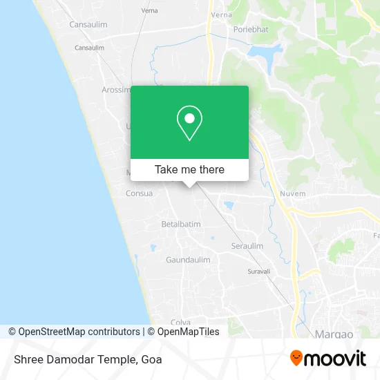 Shree Damodar Temple map