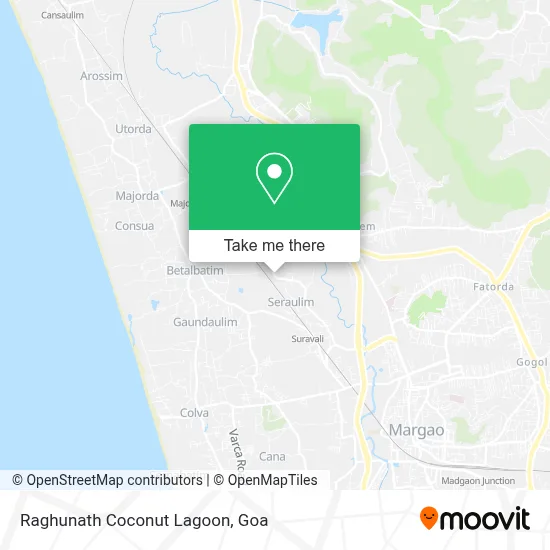 Raghunath Coconut Lagoon map