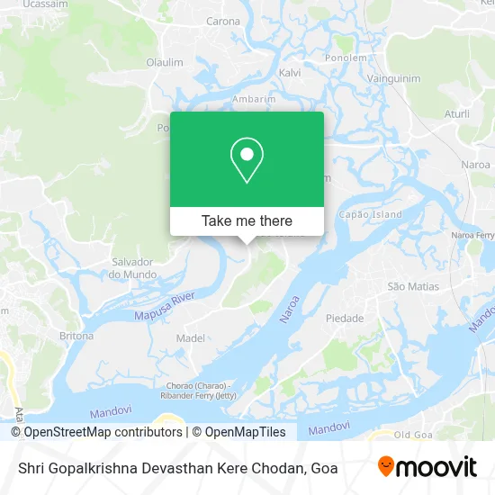 Shri Gopalkrishna Devasthan Kere Chodan map