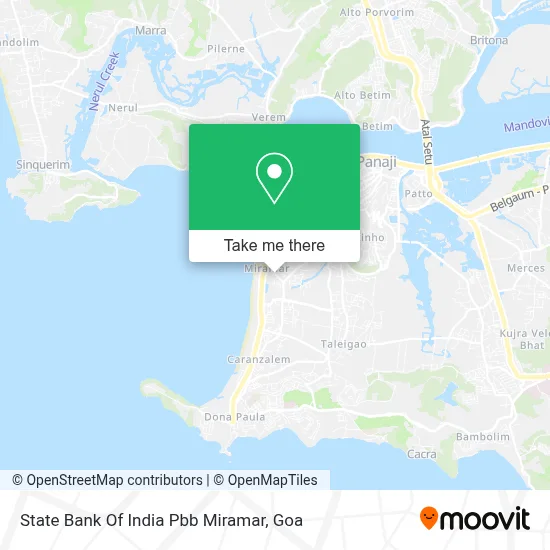 State Bank Of India Pbb Miramar map
