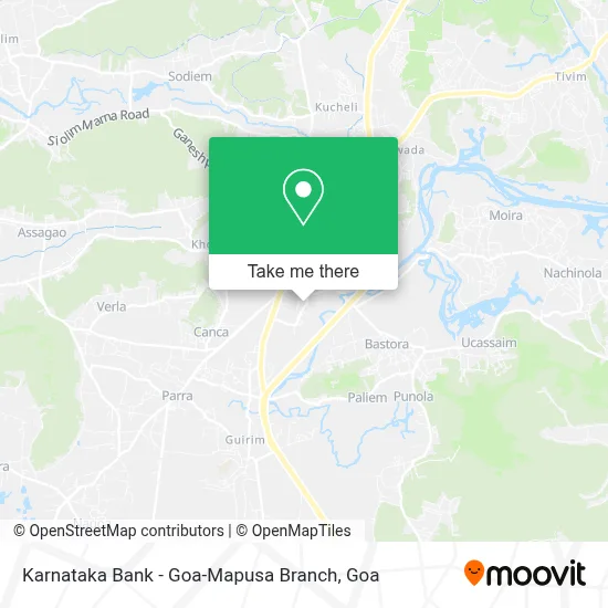 Karnataka Bank - Goa-Mapusa Branch map