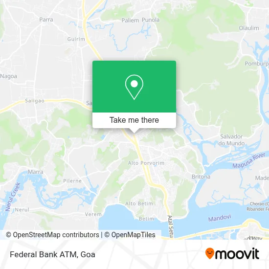 Federal Bank Atm map