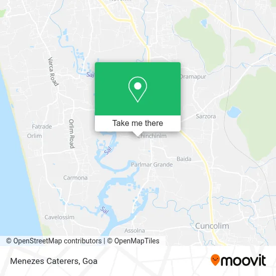 Menezes Caterers map