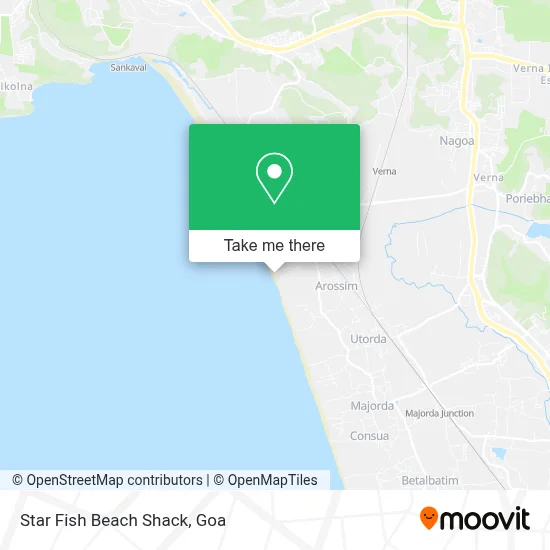 Star Fish Beach Shack map