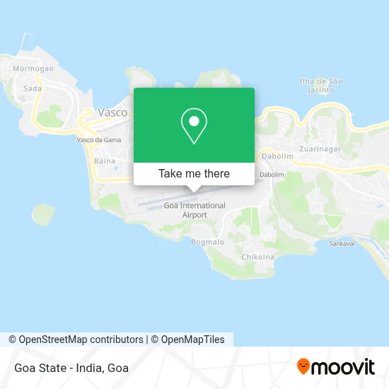 Goa State - India map