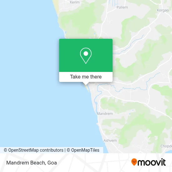 Mandrem Beach map