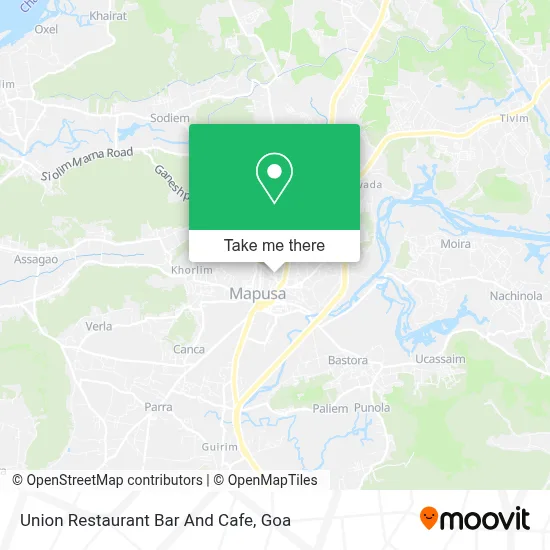 Union Restaurant Bar And Cafe map