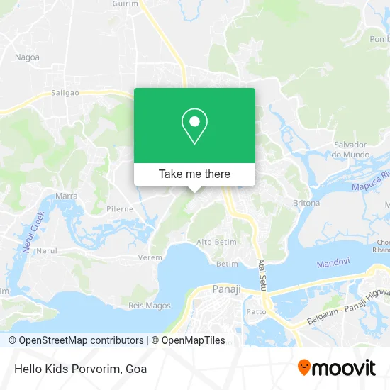 Hello Kids Porvorim map