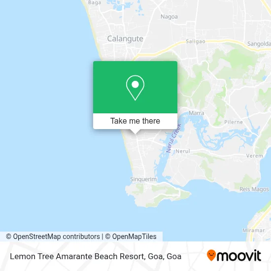 Lemon Tree Amarante Beach Resort, Goa map