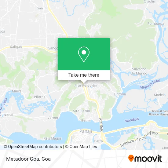 Metadoor Goa map