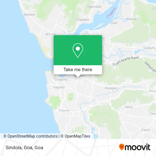 Sindola, Goa map