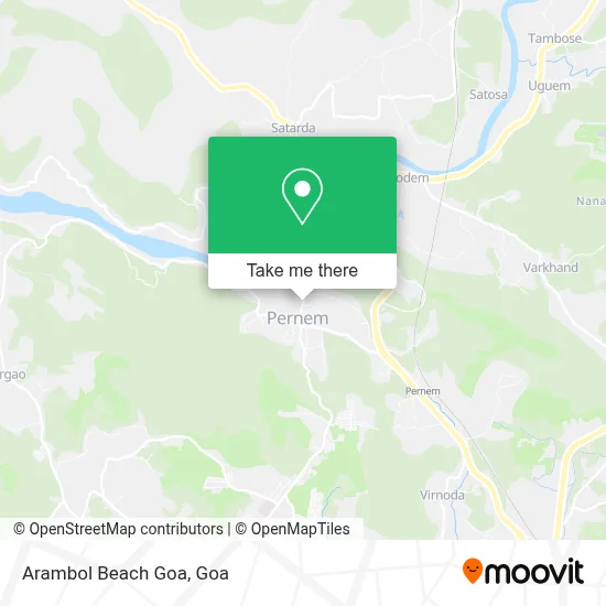 Arambol Beach Goa map