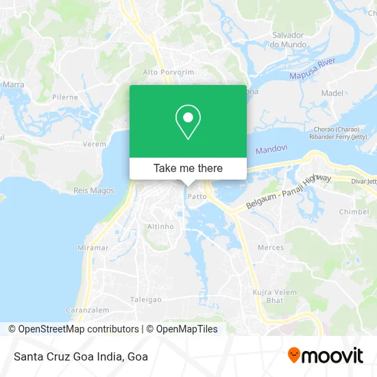 Santa Cruz Goa India map