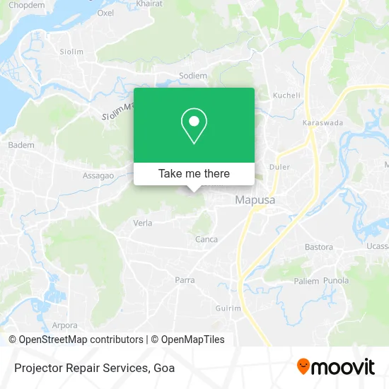 Projector Repair Services map