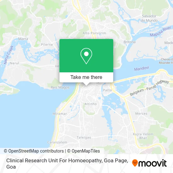 Clinical Research Unit For Homoeopathy, Goa Page map