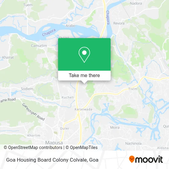 Goa Housing Board Colony Colvale map