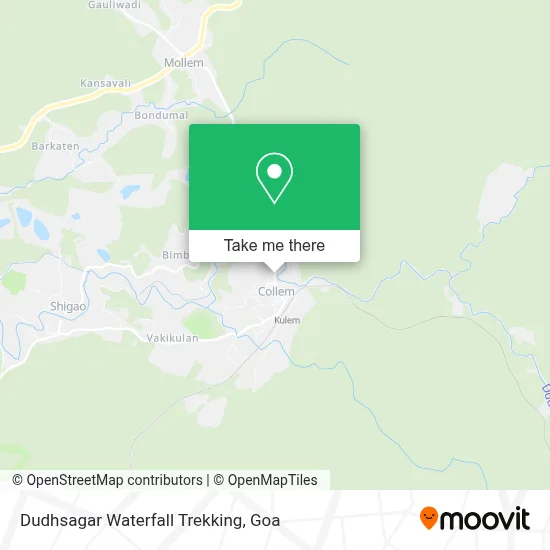 Dudhsagar Waterfall Trekking map