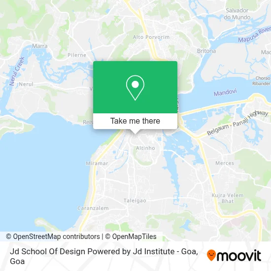 Jd School Of Design Powered by Jd Institute - Goa map