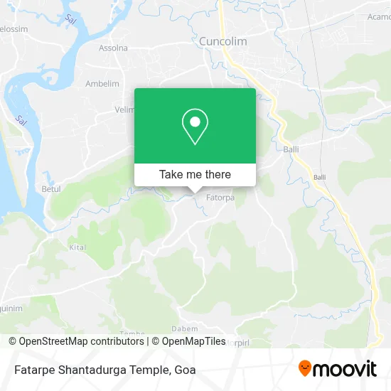 Fatarpe Shantadurga Temple map