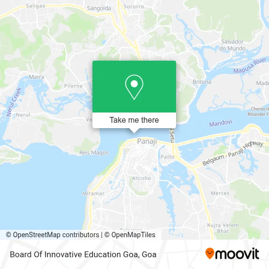 Board Of Innovative Education Goa map