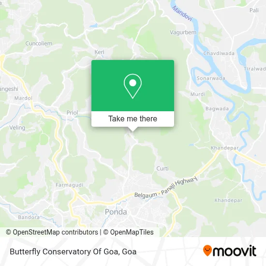 Butterfly Conservatory Of Goa map