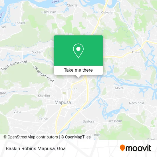 Baskin Robins Mapusa map
