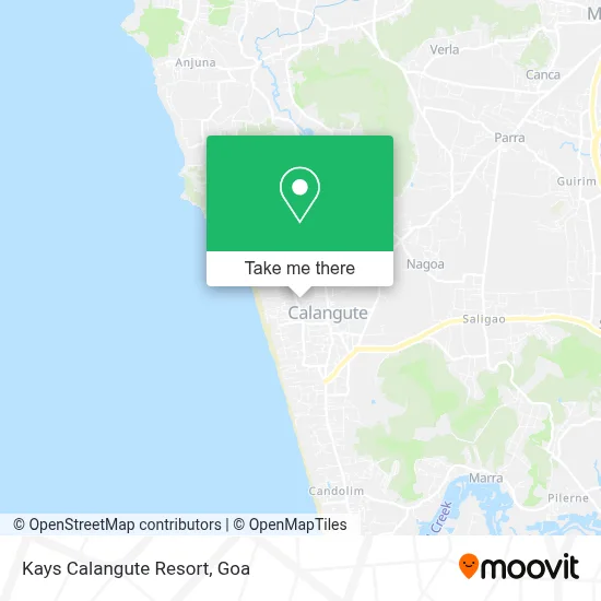Kays Calangute Resort map