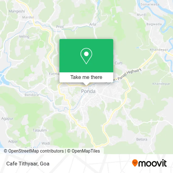 Cafe Tithyaar map