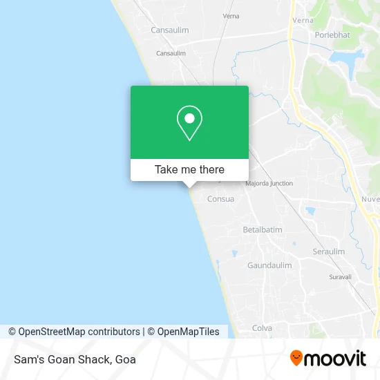Sam's Goan Shack map
