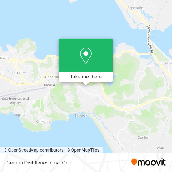 Gemini Distilleries Goa map