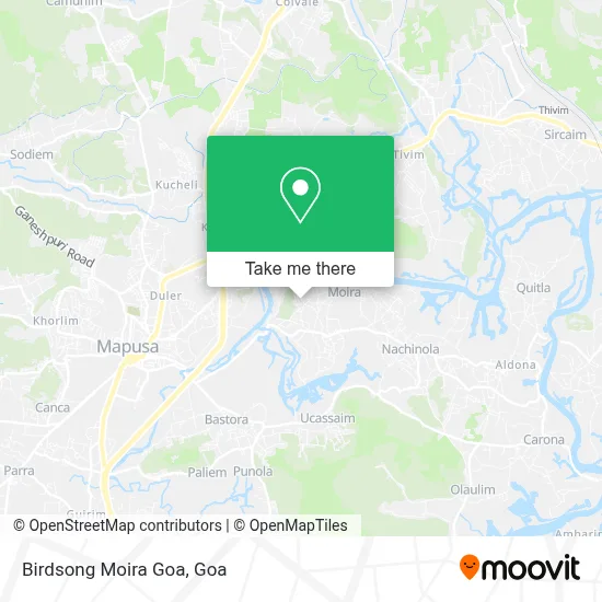 Birdsong Moira Goa map