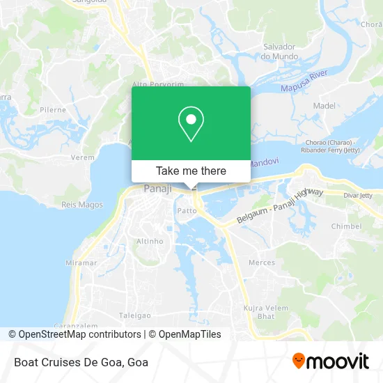 Boat Cruises De Goa map