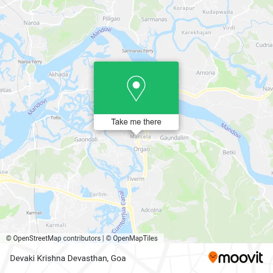 Devaki Krishna Devasthan map