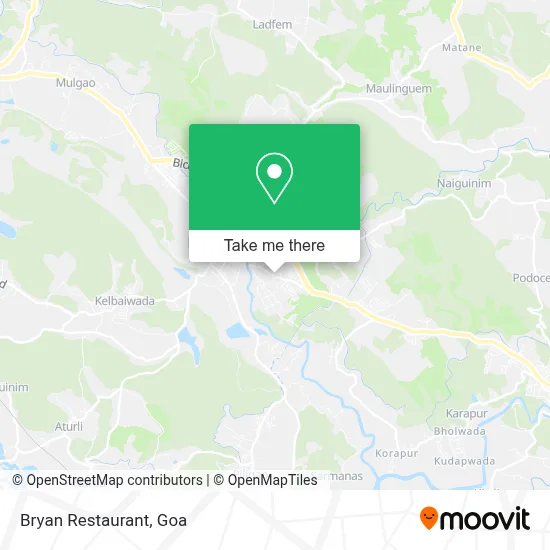 Bryan Restaurant map