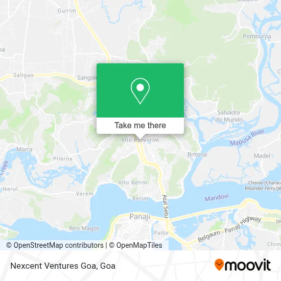 Nexcent Ventures Goa map