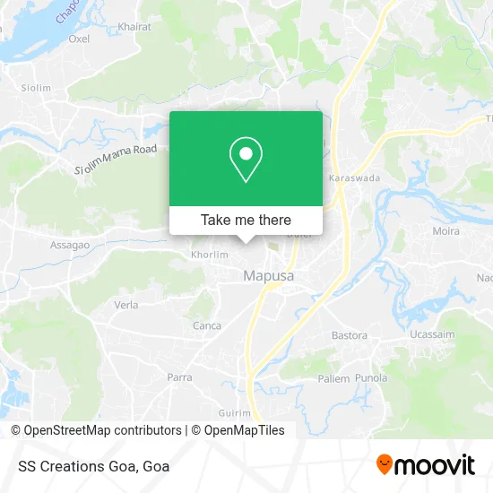 SS Creations Goa map