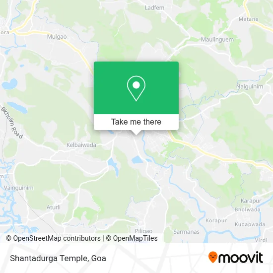 Shantadurga Temple map