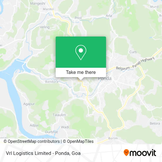Vrl Logistics Limited - Ponda map