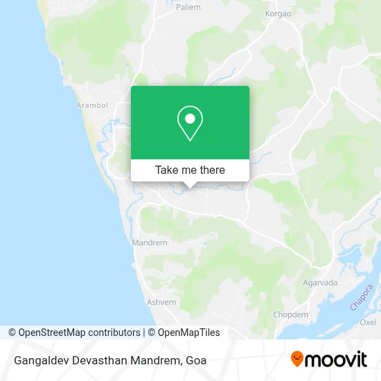 Gangaldev Devasthan Mandrem map