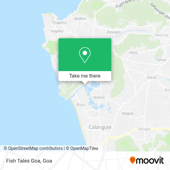 Fish Tales Goa map
