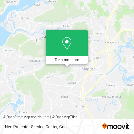 Nec Projector Service Center map
